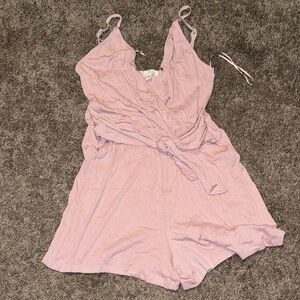 Love Tree Blush Textured Romper